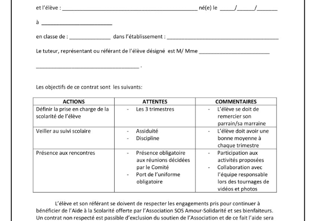 Contrat d’Engagement Réciproque